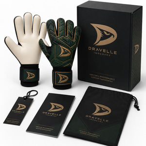 Guantes de Portero de Fútbol Verde Bosque y Bronce |   Látex Alemán de 4 mm con Ajuste de Neopreno |   Equipamiento de Fútbol de Marca Privada - Product Image 6