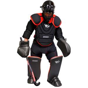 Ensemble d'équipement de gardien de but de hockey sur gazon noir et jaune, équipement de protection pour compétition, équipements de sécurité pour gardien de but - Product Image 3