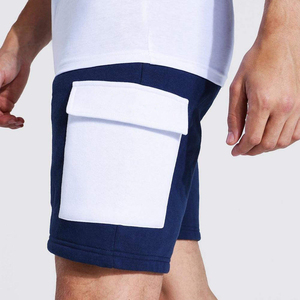 Conjunto de Camiseta y Pantalones Cortos Casuales de Moda para Hombre, Transpirable, Colores Sólidos Personalizados, Logotipo, Poliéster/Algodón, Verano, Estilo Urbano - Product Image 3
