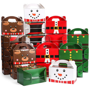 Boîtes cadeaux de Noël, Designs (Style mignon) Boîtes en carton Elk avec poignées Boîte spécialement conçue - Product Image 5