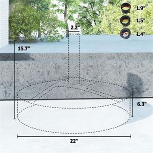 Base per Ombrellone da Patio Nera, Solo Base, Supporto e Staffa per Ombrellone da Terrazzo, Essenziale per il Comfort all'Aperto - Product Image 6