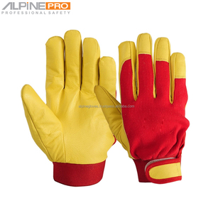 High Quality Anti-Impact <b>Driver</b> Leather Safety <b>Gloves</b> OEM Factory Wholesale Worker <b>Gloves</b> Alpine Industries AG-30232 Anti-Slip - Product Image 2