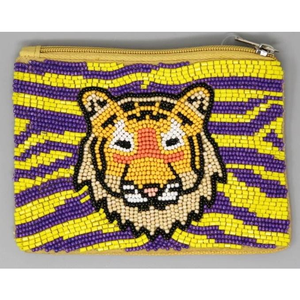 กระเป๋าใส่เหรียญปักลูกปัดหลากสี งานแฮนด์เมด สำหรับผู้หญิง ลาย Mardi Gras Good Times Roll - Product Image 6