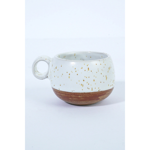 Taza de Terracota con Asa de Anillo Estilo Wabi-Sabi de 200 ml, Personalizada con Diseño Moteado, para Uso en Restaurantes, Hoteles y Cafeterías - Product Image 4