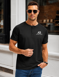 Camiseta de Manga Corta Casual para Hombre, Marca AMY, 100% Algodón, Corte Regular, Lisa, con Logotipo Personalizado al por Mayor - Product Image 1