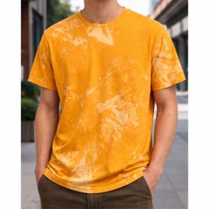 T-shirt pour homme 100% coton imprimé, effet délavé, streetwear pour homme, graphique personnalisé, vintage, effet vieilli - Product Image 1