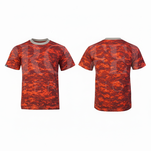 เสื้อยืดคอกลมแขนสั้นลายพรางดิจิทัลแบบกำหนดเอง เสื้อผ้าระบายอากาศ แห้งเร็ว เหมาะสำหรับการฝึกกลางแจ้งและสวมใส่ลำลอง - Product Image 2