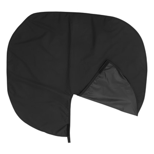 Cape de coiffure professionnelle noire en polyester, résistante à l'eau, pour barbier, salon, coupe de cheveux, coloration, coiffage, réutilisable - Product Image 6