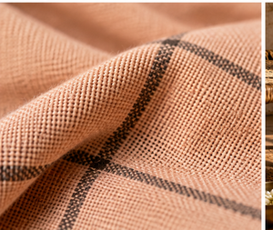 <b>Eco</b>-<b>Friendly</b> Peach Cotton Hand Block <b>Fabric</b> Brown for Boys Girls Fashion Accessories Bags & Purses Sewing Craft Wholesale 90 GSM - Product Image 3