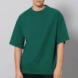 T-shirt en coton épais pour homme, coupe ample, logo personnalisé, fournisseur de vêtements en gros - Product Image 5