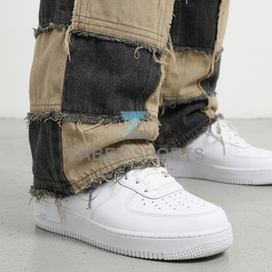 Jean droit vintage pour homme, coupe ample, délavé moyen, respirant, premium, pour l'hiver et l'été, couleur unie, style urbain streetwear - Product Image 6