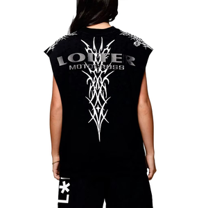 Camiseta de Yoga sin Mangas para Mujer, Talla Grande, Color Negro, Spandex/Poliéster, Corte Regular, Ligera, Moda de Verano, Marca Privada OEM - Product Image 6