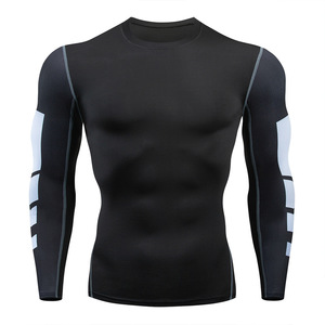 Ensemble de 5 pièces de sport pour hommes, personnalisé avec logo, haute élasticité, séchage rapide, respirant, anti-UV, haute qualité, vente en gros - Product Image 2