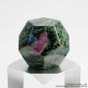 Dodecaedro de Cristal de Alta Calidad, Piedra de Zoisita Rubí, Gema Dodecaédrica, Piedra Natural Curativa, Artesanía de Cristal, Mayorista - Product Image 3