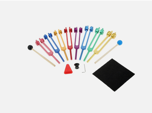 Ensemble de 10 diapasons non lestés pour la guérison, diapasons multicolores pour les chakras - Product Image 4