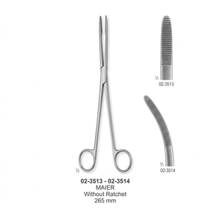 Pinzas de Esponja Maier sin Trinquete, 265 mm, Acero Inoxidable, Instrumento Quirúrgico para Uso Médico - Product Image 2