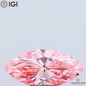 Diamante Cultivado en Laboratorio CVD de 4.01 Quilates, Color Rosa Intenso, Claridad VVS2, Corte Marquesa, con Certificado IGI para Anillo de Compromiso - Product Image 1