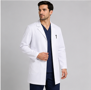 Blouse de laboratoire blanche professionnelle pour médecins, unisexe, respirante, en coton et polyester, vêtements de travail hospitaliers, uniforme médical à manches longues - Product Image 2