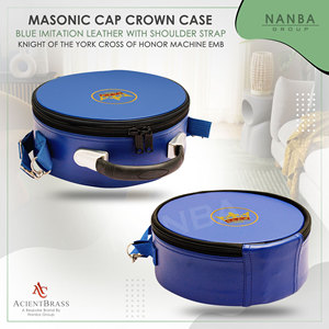 Estuche Premium para Gorra de los Caballeros Masónicos de York con Cruz de Honor - Bolsa de Transporte Azul Suave con Cierre de Cremallera, Ligera - Product Image 6
