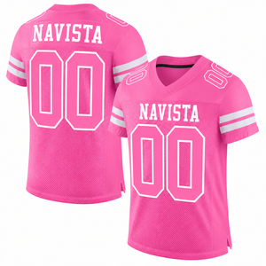 Nouveaux designs 2026 NAVISTA SPORTS NS-4008 Maillots de football américain 100 % polyester cousus 32 équipes Noms d'équipes personnalisés Manches courtes - Product Image 1