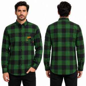 Chemises en flanelle pour motards, grandes tailles pour hommes, logo personnalisé, haute qualité, 100 % coton, faible MOQ, vêtements de sport, chemise en coton anti-plis - Product Image 6
