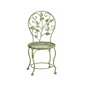 Traditional Iron <b>Dining</b> <b>Chair</b> with Scroll Back Design for Outdoor Use Stable Antique Style Home Furniture - Product Image 5