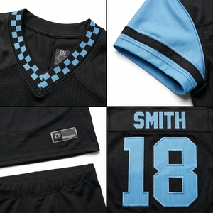 Custom Heavyweight Polyester Mesh American Football Jersey Short Printed Team Name Youth Amateur Teams <b>Game</b> Day OEM Manufacturer - Product Image 4