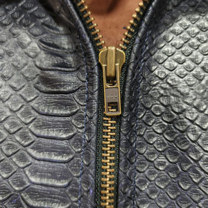 Men's Premium <b>Genuine</b> <b>Leather</b> <b>Jacket</b> Casual Stand Collar Zipper Closure Breathable Winter Stylish Outerwear - Product Image 3