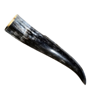 Corne à boire viking artisanale de qualité supérieure en corne de bœuf naturelle, finition polie, pour festival, cosplay, mariage, banquet, décoration, cadeau - Product Image 3