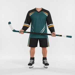 Tenue de sport de hockey sur glace personnalisée, ensemble de maillots d'équipe professionnelle, uniforme d'entraînement, vêtements athlétiques légers et respirants, design - Product Image 5