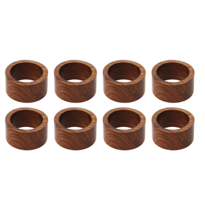 Anneaux de serviette en bois pour décoration de table, 8 pièces, design simple et luxueux, en bois d'acacia, utilisés dans les restaurants - Product Image 1