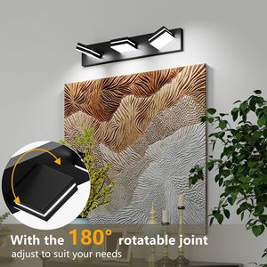 Lampada da Bagno Moderna a LED Cromata, Applique Minimalista a 3 Luci, Efficiente dal Punto di Vista Energetico e Facile da Installare - Product Image 4