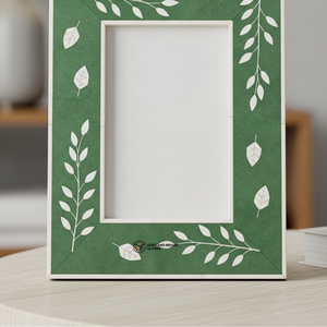 Cadre photo de luxe en os vert incrusté, fait main, décoratif - Product Image 4