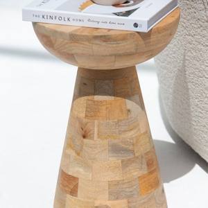 Mesa Auxiliar de Madera Vandana Orion Altis, Mueble Decorativo Moderno y Minimalista de Madera Sólida - Product Image 2