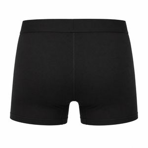 Boxers pour hommes couleur unie, haute élasticité, coupe confortable, taille mi-haute, respirants, ajustés, en Spandex/Coton, lavables en machine - Product Image 2