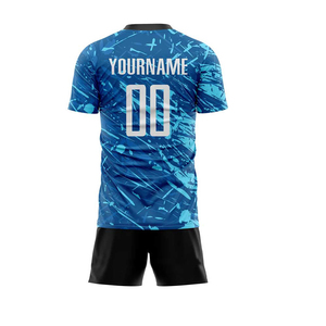 Ensemble maillot et short d'entraînement de football personnalisés, 100 % polyester, protection UV, équipement professionnel pour équipe - Product Image 3