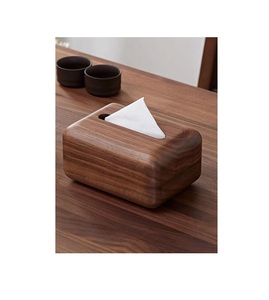 Portarrollos de Papel de Madera Contemporáneo con Acabado Elegante para Decoración de Hogar, Oficina, Dormitorio, Baño y Comedor - Product Image 1