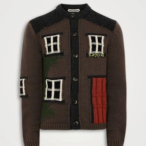 Cárdigan de punto acrílico para hombre, el más vendido, con cuello en V frontal personalizado, cierre de botones, informal, antipilling, grueso y de secado rápido. - Product Image 1