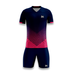 Conjunto de Camiseta de Fútbol Sublimada para Hombre, Cuello en V, Manga Corta, Absorbe la Humedad, Diseño Degradado, Ajuste Atlético para Todas las Temporadas - Product Image 1