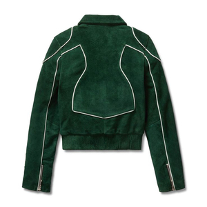 Blouson Bomber Hiver Homme Coupe Slim Col Montant Personnalisé avec Logo Frontal et Fermeture Boutonnée Coupe-Vent Respirant Style Universitaire - Product Image 2