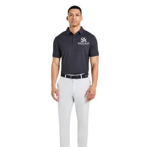 Polo à manches courtes pour homme, gris anthracite, à motifs, col classique, logo personnalisé, fabricant OEM, vente en gros, vêtements de sport de golf, qualité supérieure - Product Image 1