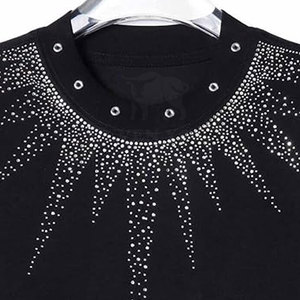 Camisetas de Hombre con Pedrería, Diseño Moderno, Color Sólido, Talla Adulto - Product Image 4