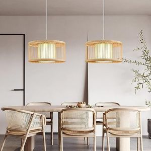 Premium Woven Rattan Pendant <b>Light</b> Rustic Contemporary Appearance for Residential Commercial Lighting Applications - Product Image 3