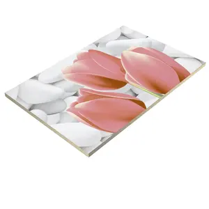 Azulejos de cerámica digital esmaltados, el mejor diseño de flores con acabado brillante, color blanco, 300x450mm, gran oferta
