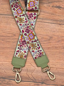 Top vente daim cuir Banjara sac sangle brodé bandoulière sac à main sangles Floral Boho remplacement guitare sangle pour les femmes - Product Image 2