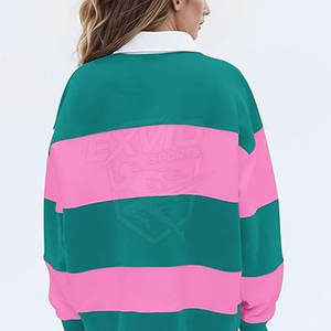 Polo Oversize Personalizado al por Mayor, Color Sólido, Transpirable, Ropa de Verano, Camiseta Polo Oversize para Mujer - Product Image 4