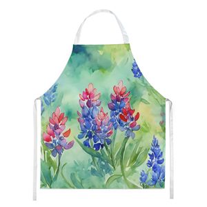 Texas Bluebonnets Aquarelle Unisexe Grand Tablier Multicolore pour la Cuisine Cuisson Artisanat Jardinage-pour Hommes et Femmes Adultes - Product Image 1