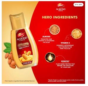 Aceite Capilar de Almendras Dabur 500ml, Aceite Nutritivo para un Cabello Fuerte y Saludable - Product Image 3