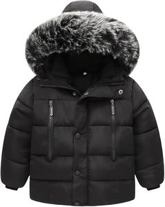 Custom Packable <b>Men's</b> Black <b>Hooded</b> 100% Down Puffer Jacket with <b>Fur</b> Trim Windproof Winter <b>Coat</b> 200g-250g Zipper Casual - Product Image 1