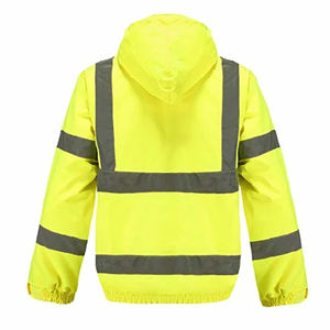 Fluorescent Neon Yellow Durable Oxford Fabric Hi Vis Workwear <b>Jacket</b> Waterproof Industrial <b>Worker</b> Night Shift Safety Uniform Set - Product Image 6